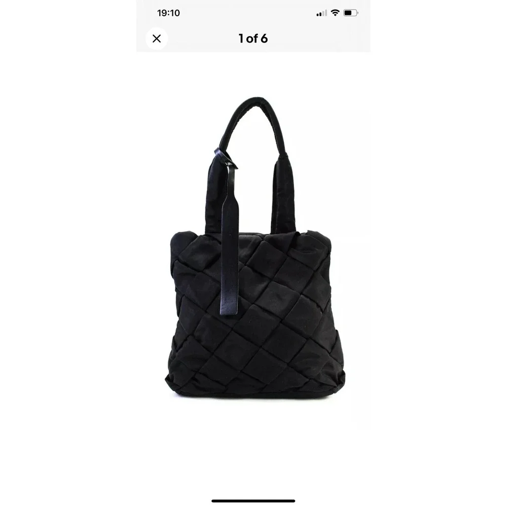 JASON WU Black Nylon Woven Tote Bag‎